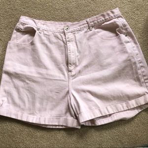 L.A. Blues Pink Jean Shorts Size 22W